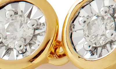 Shop Monica Vinader Diamond Essentials Cocktail Drop Earrings In 18k Gold Vermeil/ Diamond