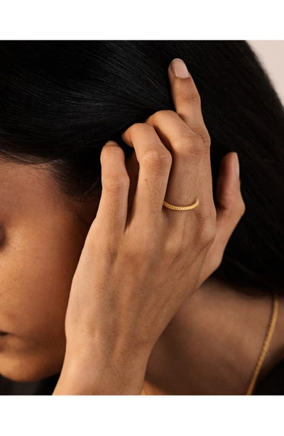 Monica Vinader Gold Heirloom Stacking Ring In 18k Gold Vermeil