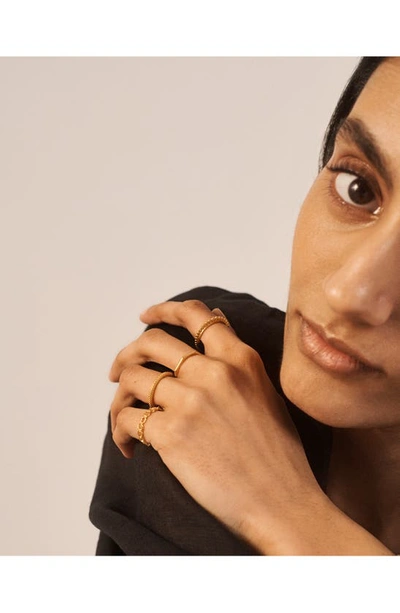 Monica Vinader Gold Heirloom Stacking Ring In 18k Gold Vermeil