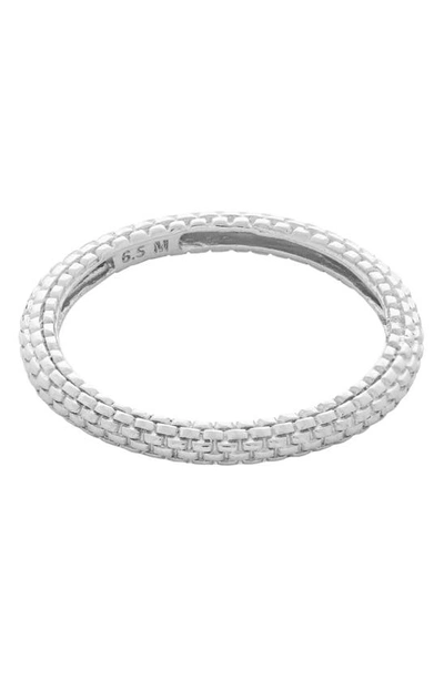 Shop Monica Vinader Heirloom Stacking Ring In Sterling Silver
