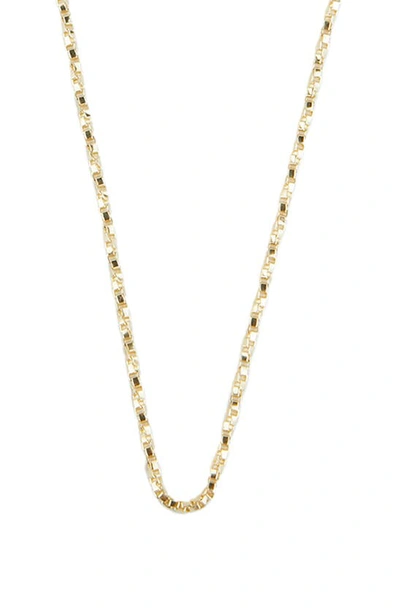 Shop Argento Vivo Sterling Silver Box Chain Necklace In Gold