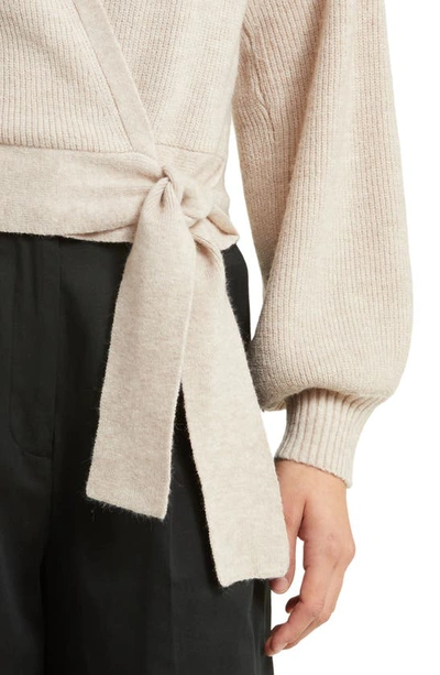 Shop Wayf Sterling Wrap Sweater In Oatmeal