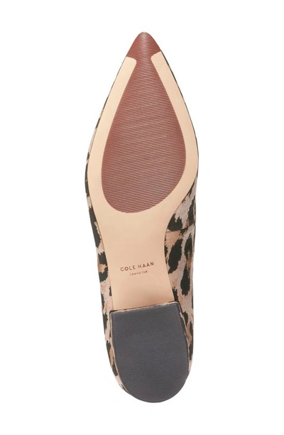 Shop Cole Haan Vivian Pointed Toe Loafer In Leopard Jacquard