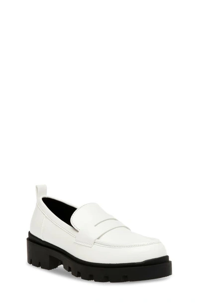 Shop Dolce Vita Dancer Lug Platform Penny Loafer In White