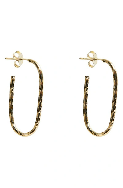 Shop Argento Vivo Sterling Silver Twist U-hoop Earrings In Gold