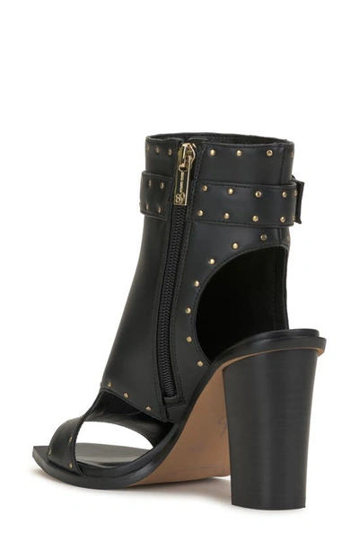 Shop Jessica Simpson Rochha Open Toe Bootie In Black