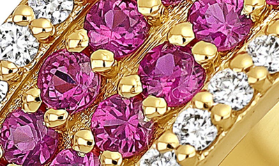 Shop Bony Levy El Mar Ruby & Diamond Wide Ring In 18k Yellow Gold - Diamond Ruby