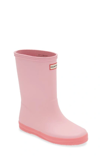 Shop Hunter Kids' First Classic Rain Boot In Blush Thaw/ Pink Shiver