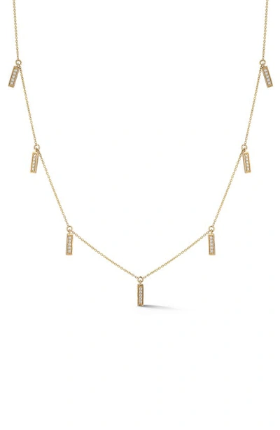 Shop Dana Rebecca Designs Sylvie Rose Diamond Bar Station Necklace In Yellow Gold