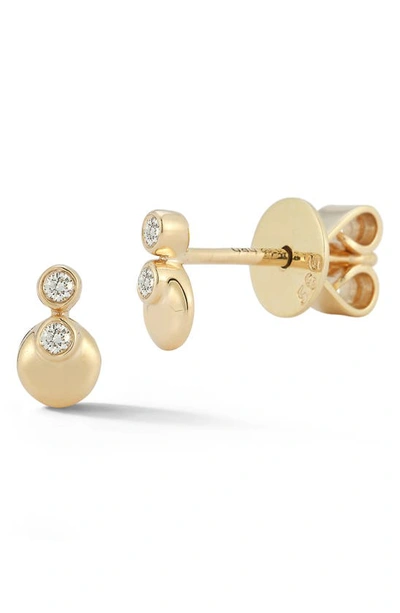 Shop Dana Rebecca Designs Lulu Jack Diamond Stud Earrings In Yellow Gold