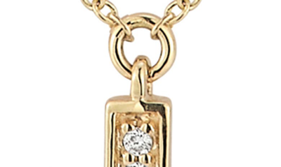 Shop Dana Rebecca Designs Sylvie Rose Diamond Bar Charm Necklace In Yellow Gold