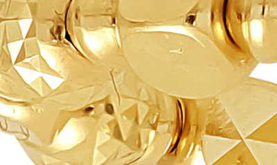 Shop Bony Levy 14k Gold Sculpted Bead Hoop Earrings In 14k Yellow Gold