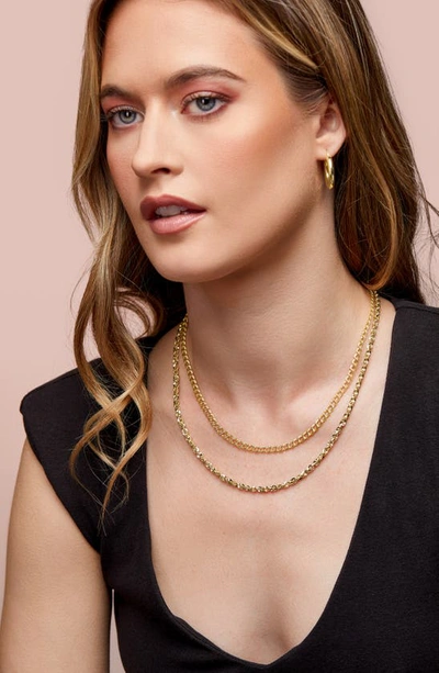 Shop Bony Levy 14k Yellow Gold Textured Chain Necklace