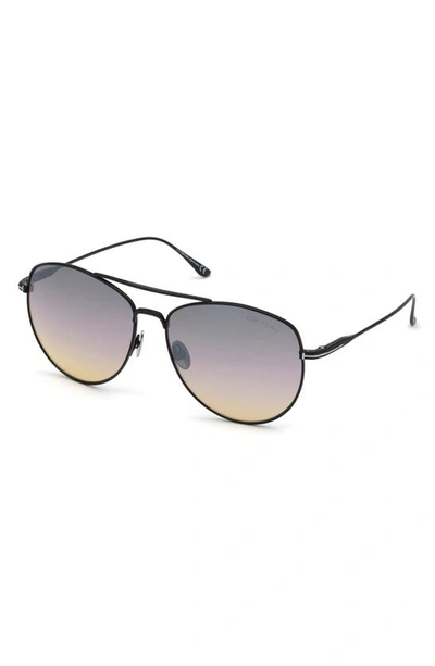 Shop Tom Ford Milla 59mm Gradient Aviator Sunglasses In 01c