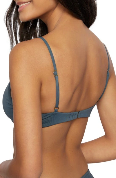 Shop O'neill Saltwater Solids Pismo Bikini Top In Slate