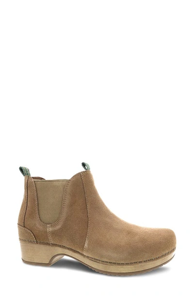 Shop Dansko Becka Bootie In Sand Suede