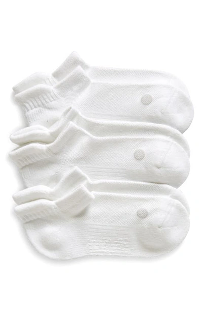 Shop Zella Assorted 3-pack Tab Ankle Socks In White