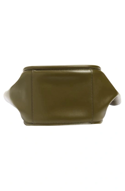 Shop Proenza Schouler Small Ruched Leather Crossbody Tote In Olive 324