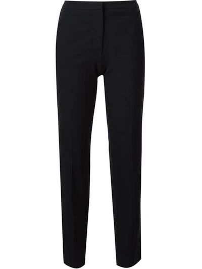 Derek Lam Flat-front Cotton-blend Trousers In Black