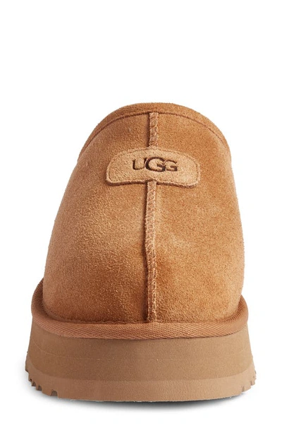 Shop Ugg Discoquette Genuine Shearling Slide Slipper In Chestnut