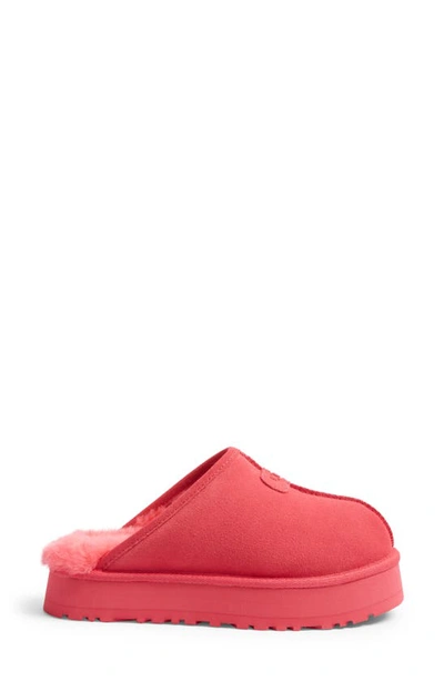 Shop Ugg Discoquette Genuine Shearling Slide Slipper In Pink Glow