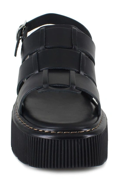 Shop Zigi Kethrina Slingback Strappy Platform Sandal In Blk Leathe