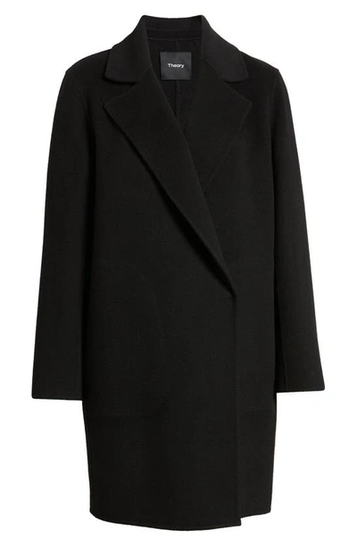 Theory New Divide Wool & Cashmere Coat In Black