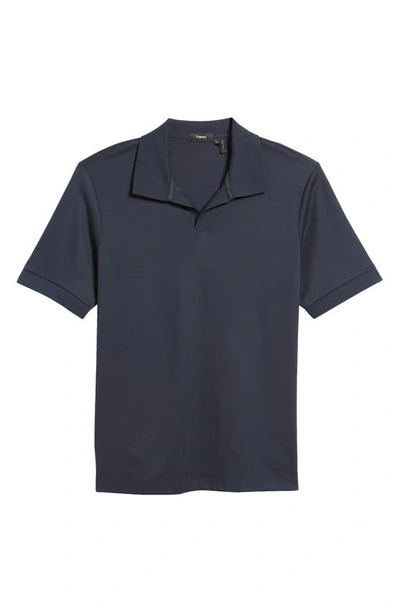 Shop Theory Malden Johnny Collar Polo In Eclipse