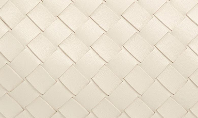 Bottega Veneta Small Sardine Leather Top Handle Bag In 9104 Chalk-m Brass