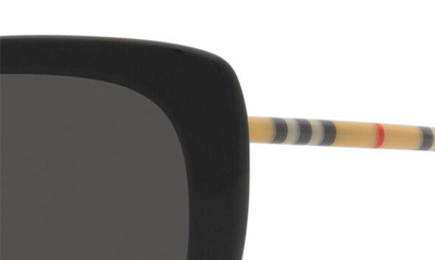 Shop Burberry Carroll 54mm Square Sunglasses In Dark Grey