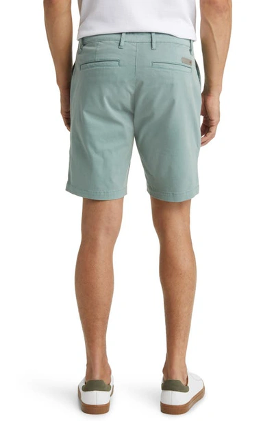 Shop Ag Wanderer Stretch Cotton Chino Shorts In Misty Surf