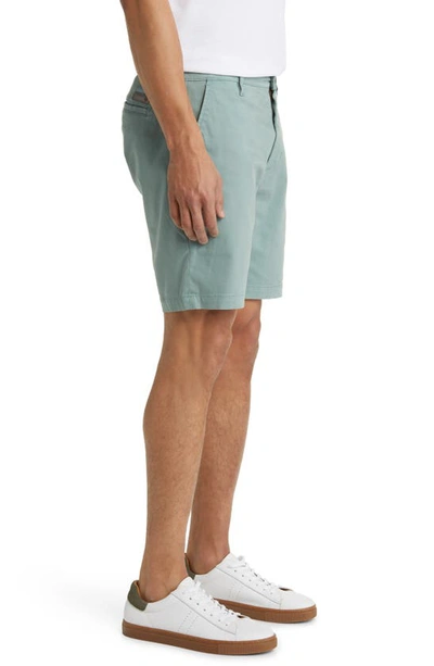 Shop Ag Wanderer Stretch Cotton Chino Shorts In Misty Surf