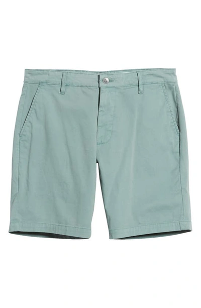 Shop Ag Wanderer Stretch Cotton Chino Shorts In Misty Surf