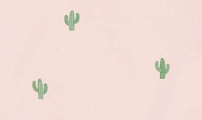 Shop Miles The Label Cactus Print Stretch Organic Cotton Sweatshirt & Leggings Set In 401 Light Pink