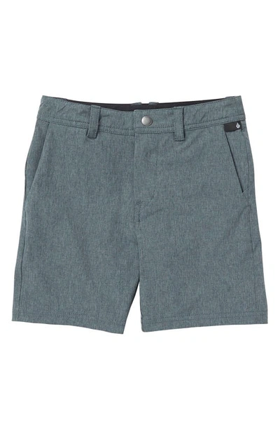 Shop Volcom Kids' Cross Shred Static Hybrid Shorts In Dark Slate