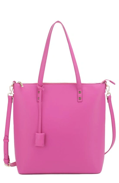 Shop Mali + Lili Ashley Recycled Vegan Leather Everyday Tote In Hot Pink