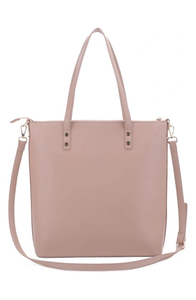 Shop Mali + Lili Ashley Recycled Vegan Leather Everyday Tote In Taupe