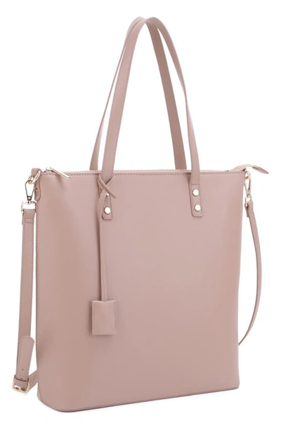 Shop Mali + Lili Ashley Recycled Vegan Leather Everyday Tote In Taupe