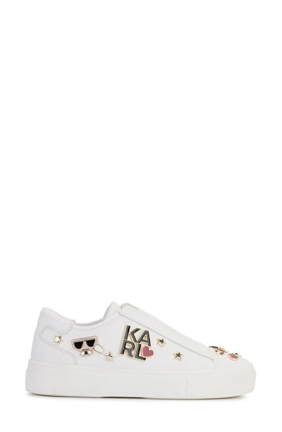 Shop Karl Lagerfeld Caitie Slip-on Sneaker In Bright White
