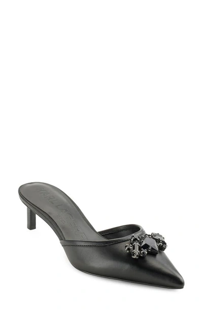 Shop Karl Lagerfeld Sosie Crystal Pointed Toe Pump In Black