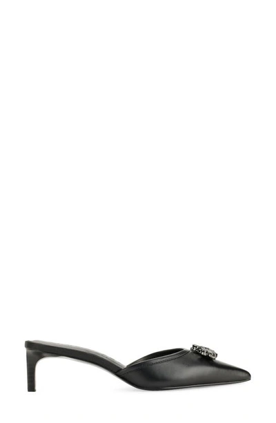 Shop Karl Lagerfeld Sosie Crystal Pointed Toe Pump In Black