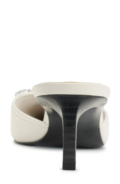 Shop Karl Lagerfeld Sosie Crystal Pointed Toe Pump In Soft White