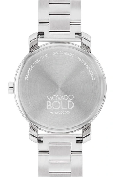 Shop Movado Bold Access Bracelet Watch, 34mm In Silver White