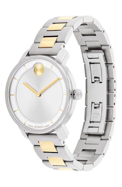Shop Movado Bold Access Bracelet Watch, 34mm In Silver White
