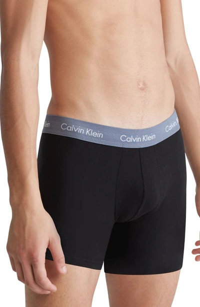 Shop Calvin Klein 5-pack Boxer Briefs In Cbr Black W/ Bl