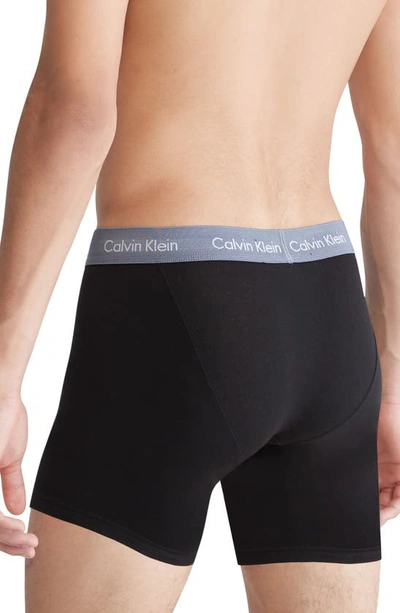 Shop Calvin Klein 5-pack Boxer Briefs In Cbr Black W/ Bl