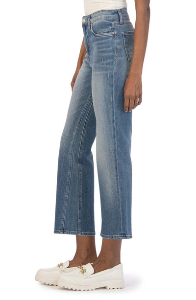 Shop Kut From The Kloth Kelsey Fab Ab High Waist Ankle Flare Jeans In Helped