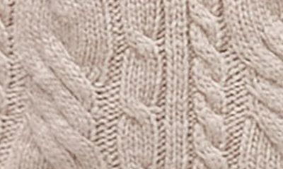 Shop Topshop Oversize Cable Knit Half Zip Sweater In Oat