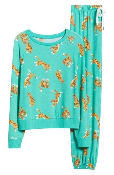 Honeydew Intimates Star Seeker Pajamas In Evergreen Tigers