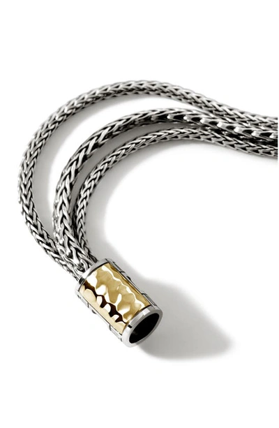 Shop John Hardy Classic Chain Layered Bracelet In Silver And Gold